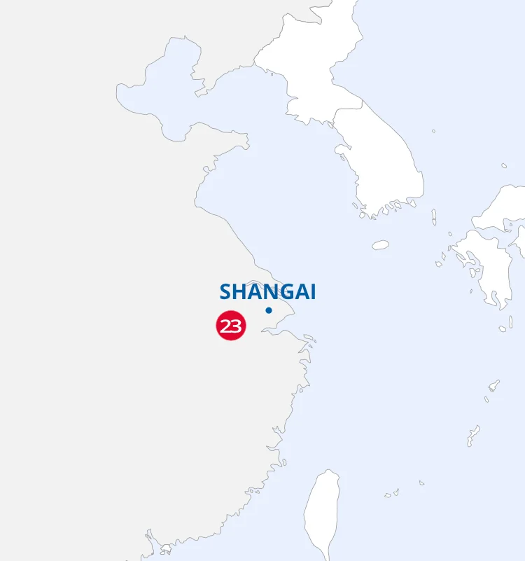 Implantations d'Industeam en Chine