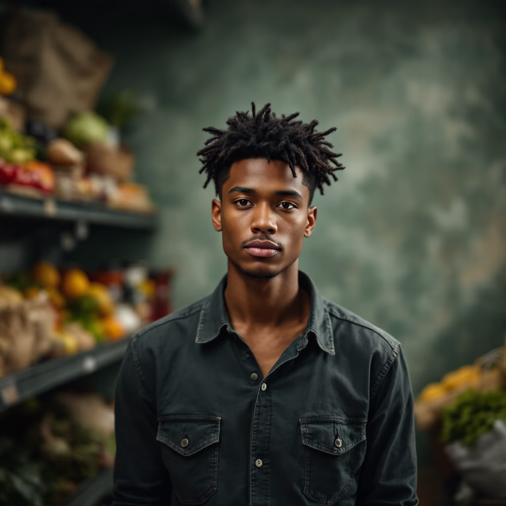[headshot] image of customer (for a grocery store)