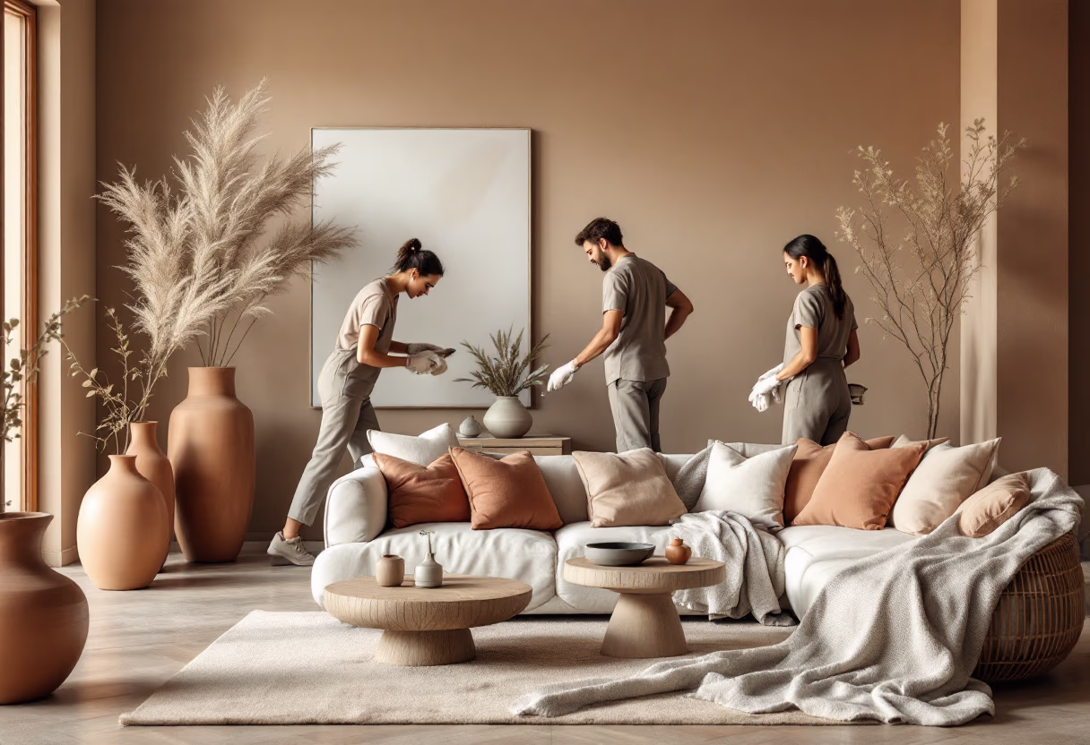 image of cleaning team in action