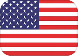 The flag of the United States with thirteen horizontal red and white stripes and a blue rectangle with fifty white stars.