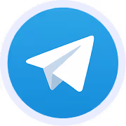 Telegram messenger app logo showing a white paper plane on a blue circular background.