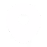 White location pin icon on transparent background.