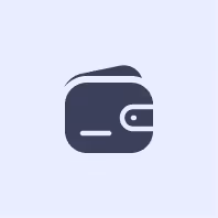 Icon of a closed wallet with a flap and button closure.