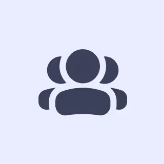Icon of three silhouetted people representing a group or team.