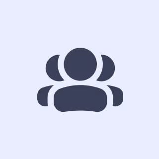 Icon of three stylized people representing a group or community.