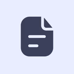 Icon of a dark document with a folded top-right corner on a light background.