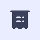 Icon of a dark blue clipboard or checklist with wavy bottom edge on a light background.