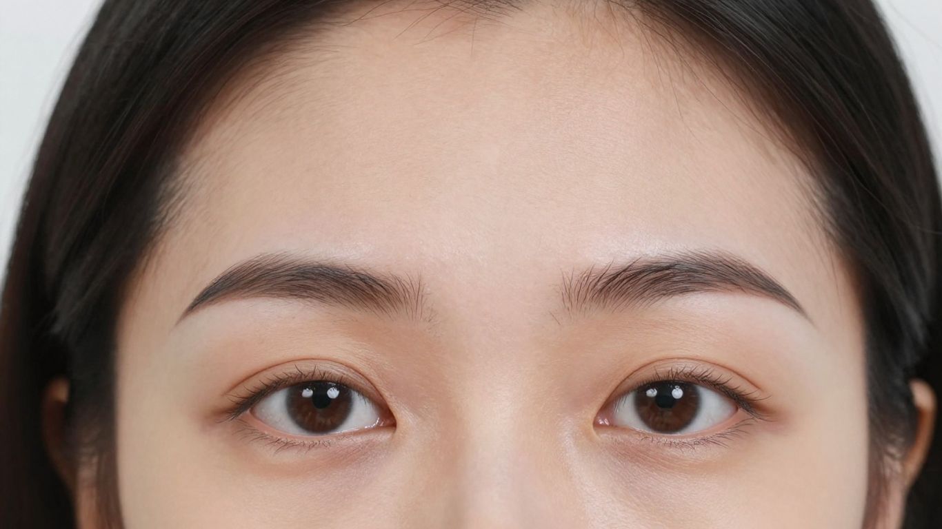 Forehead rejuvenation before and after Endotine brow lift.