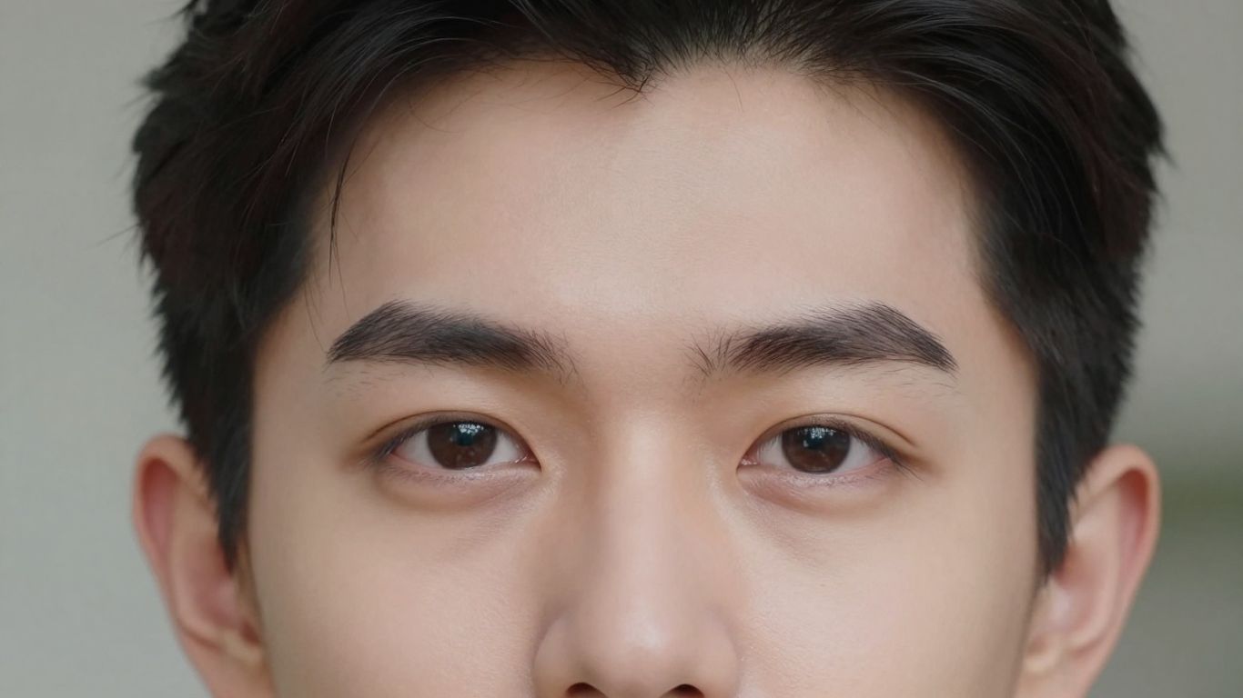 Forehead reduction surgery results: smooth facial profile.