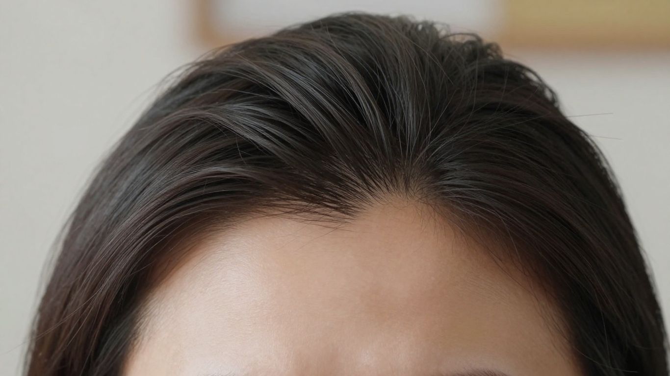 Forehead reduction surgery before and after comparison.