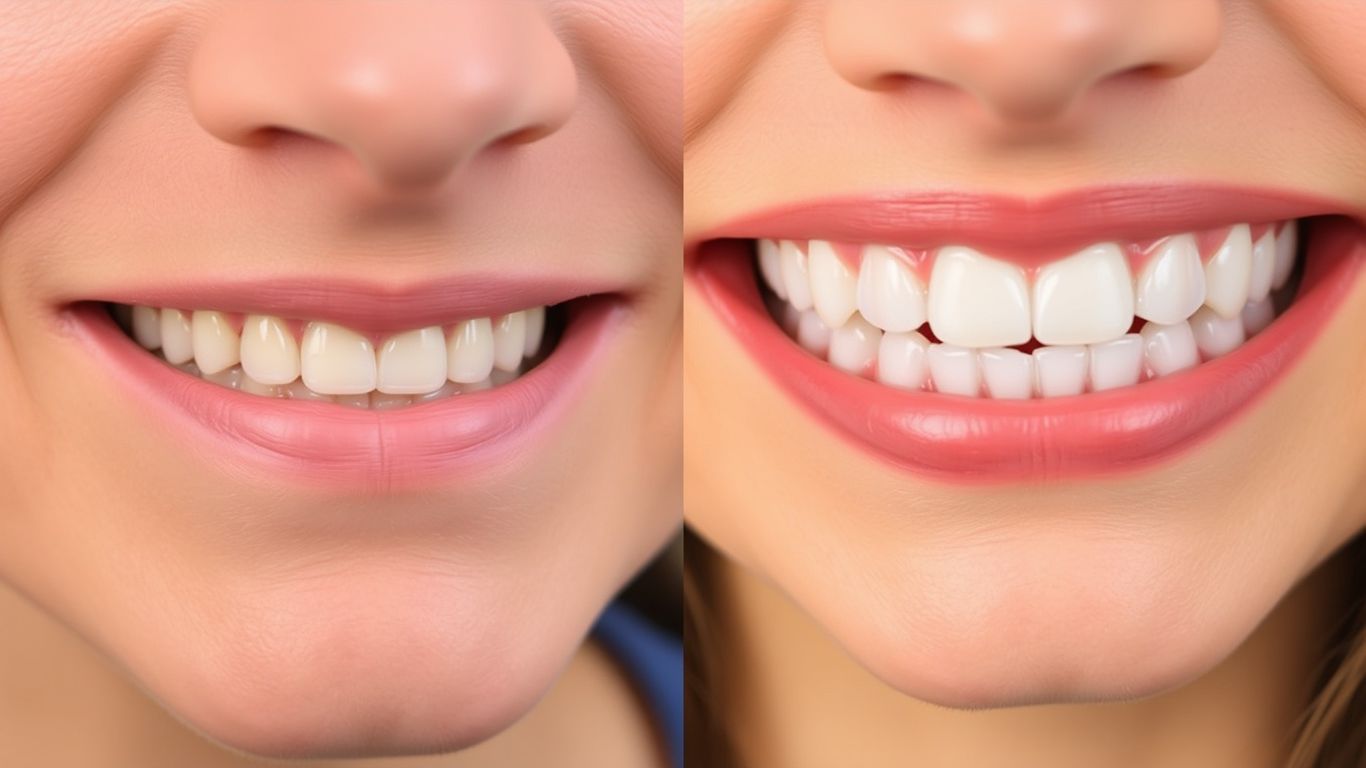 Veneers vs. natural teeth comparison for smile makeover.