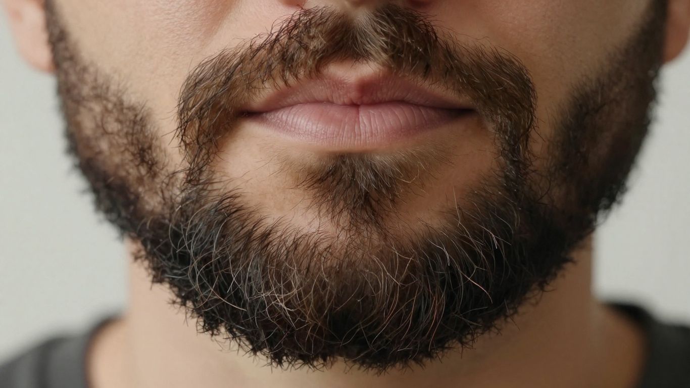 Man with a full, healthy beard