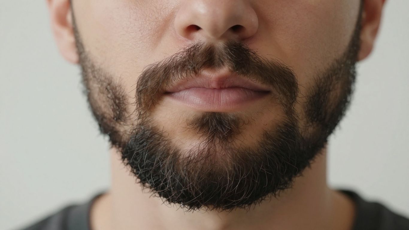Man with a full, healthy beard