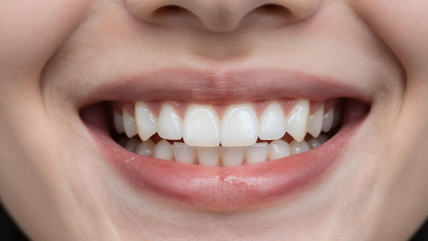 Person smiling with temporary dental veneers