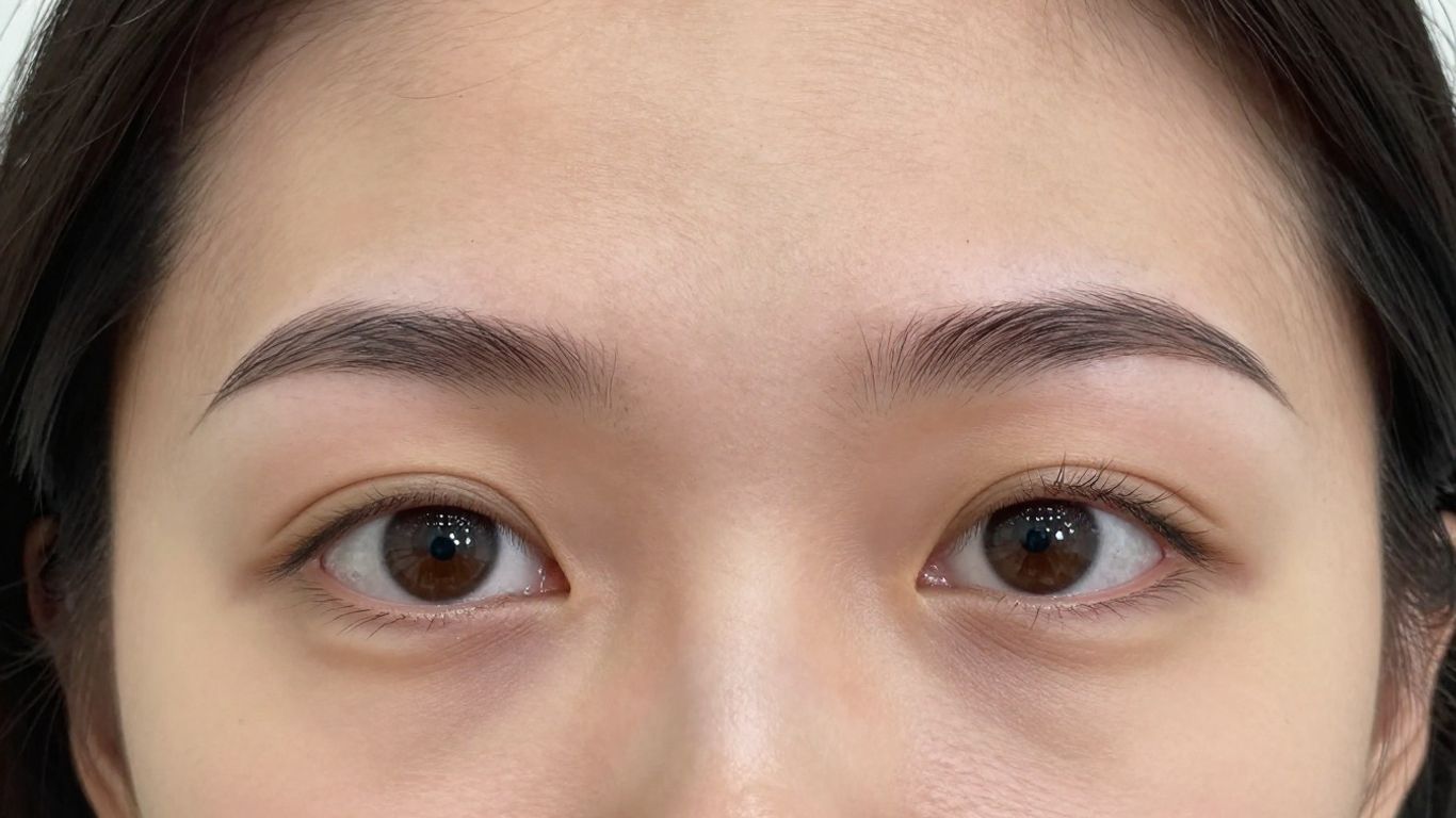 Eyebrow transplant before and after results.