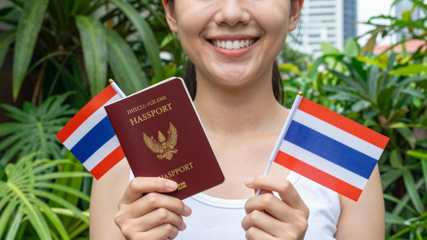 Smiling person with white teeth in Thailand