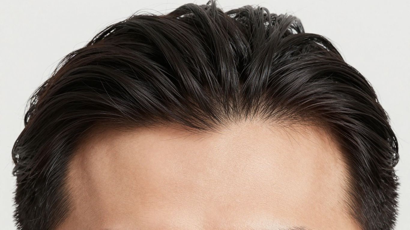 Forehead reduction hair transplant results