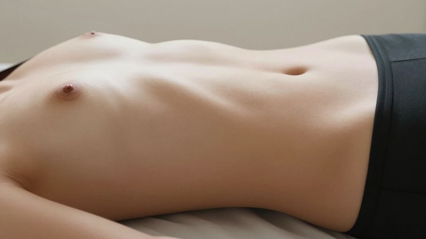 Lower body lift results showing toned abdomen, hips, and thighs.