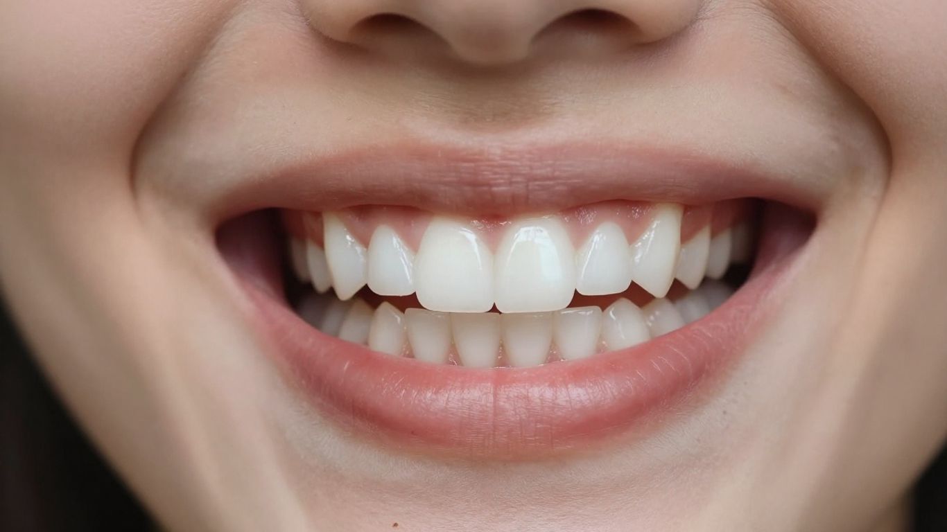 Person with a bright white smile after Zoom teeth whitening.