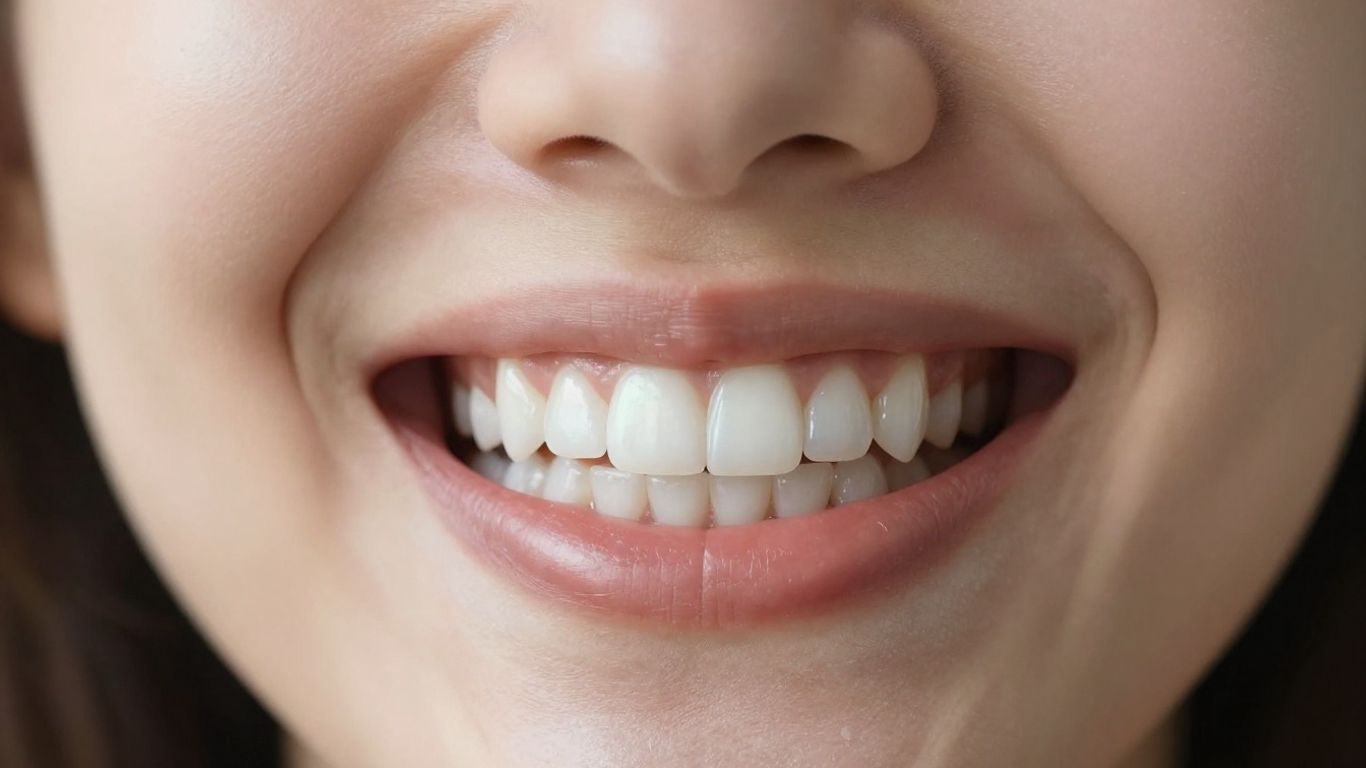 Bright, white smile after Zoom teeth whitening treatment.