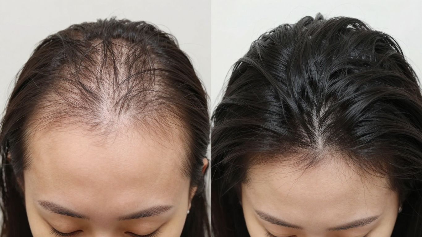Celebrity hair transplant before and after transformation.