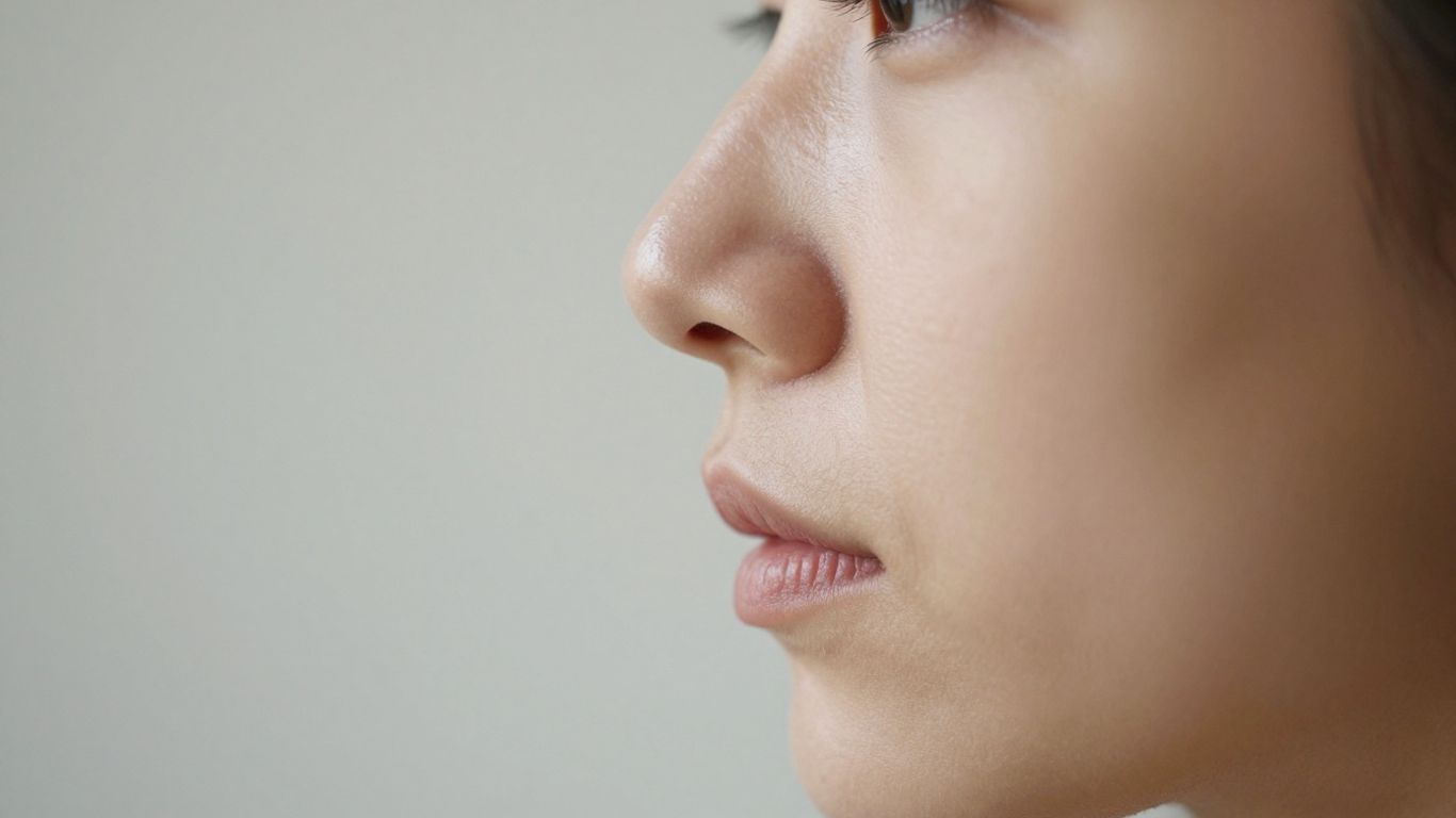 Profile view of a nose, potential for rhinoplasty.