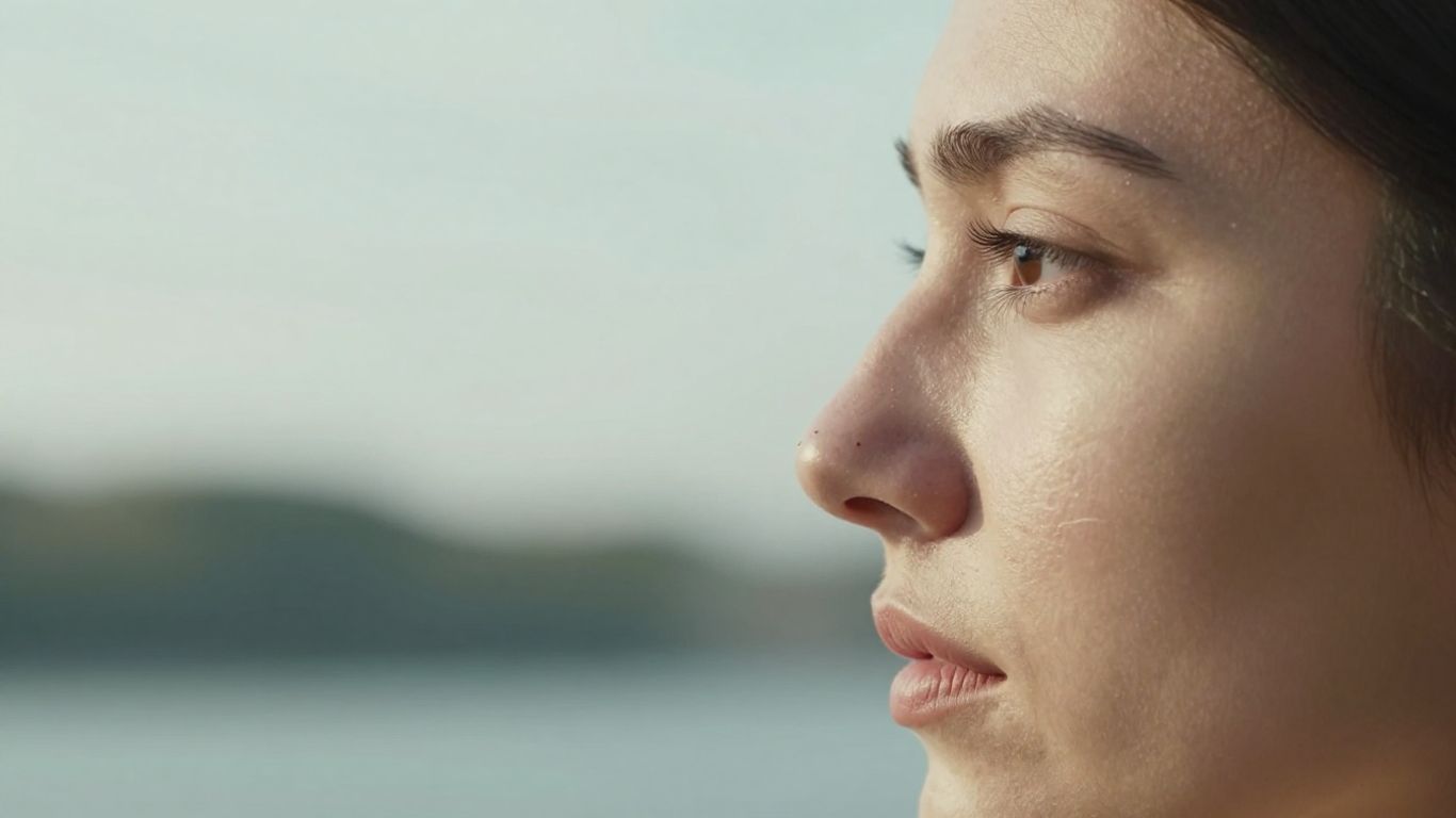 Woman's profile with refined nose, Michigan rhinoplasty
