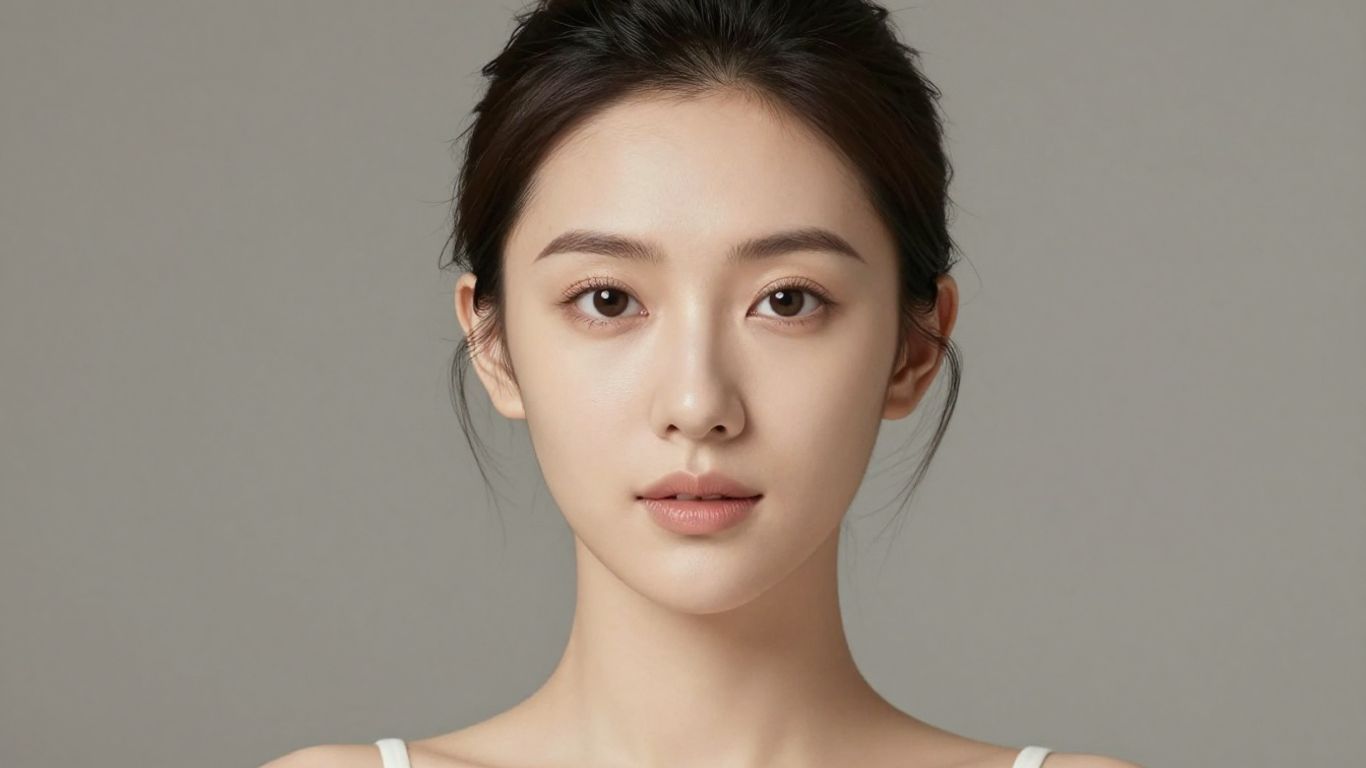 Woman with smooth, lifted facial contours and youthful skin.