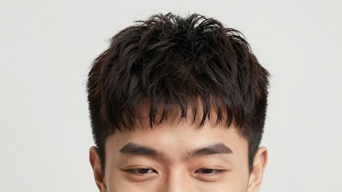 Man with natural-looking hair replacement system