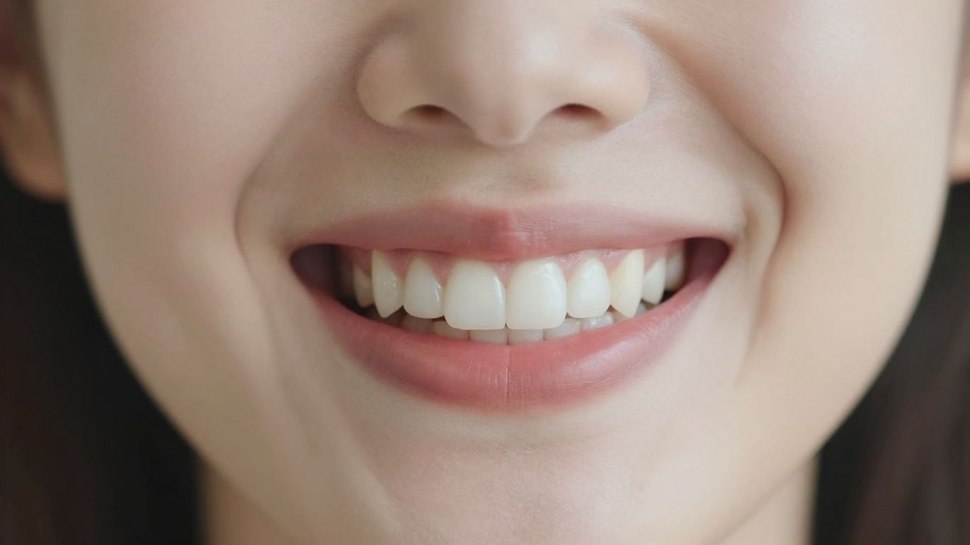 Close-up of a bright, white smile.