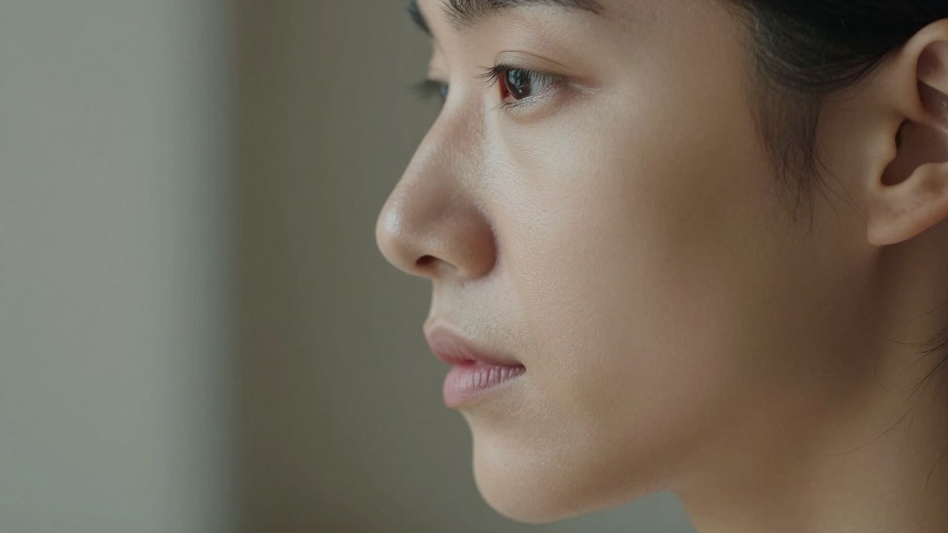 Elegant profile of a person with refined facial features.