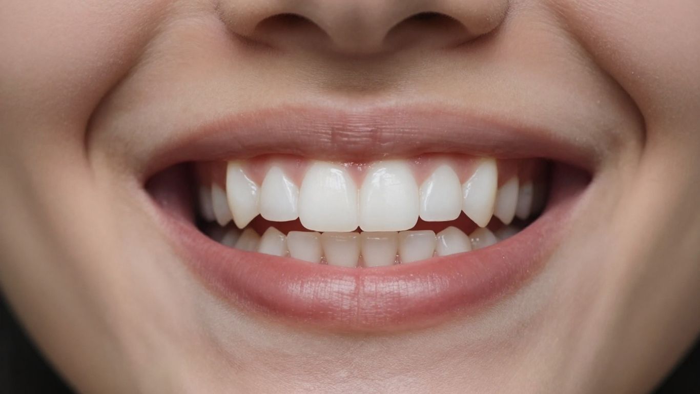 Close-up of a perfect, white smile.