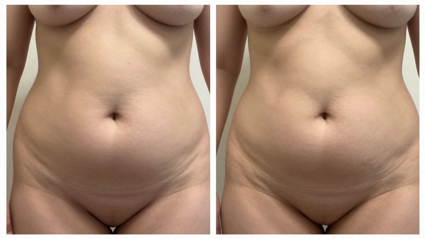 Before and after reverse tummy tuck results