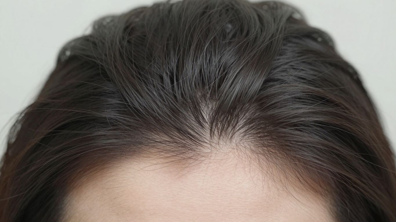 PRP hair restoration: fuller hair growth on scalp.