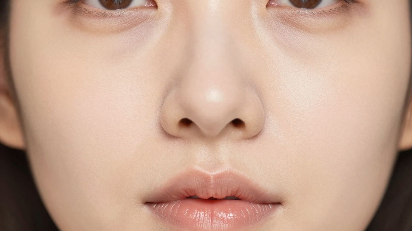 Face with subtle volume enhancement from fat grafting.