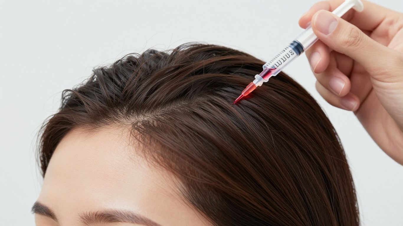 PRP therapy for women's hair loss treatment.
