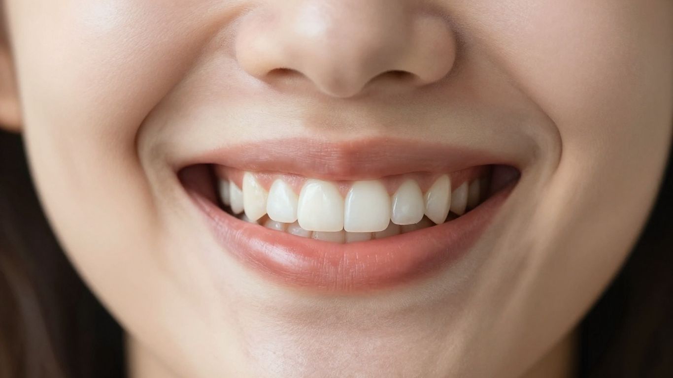 Person with a perfect, white smile.