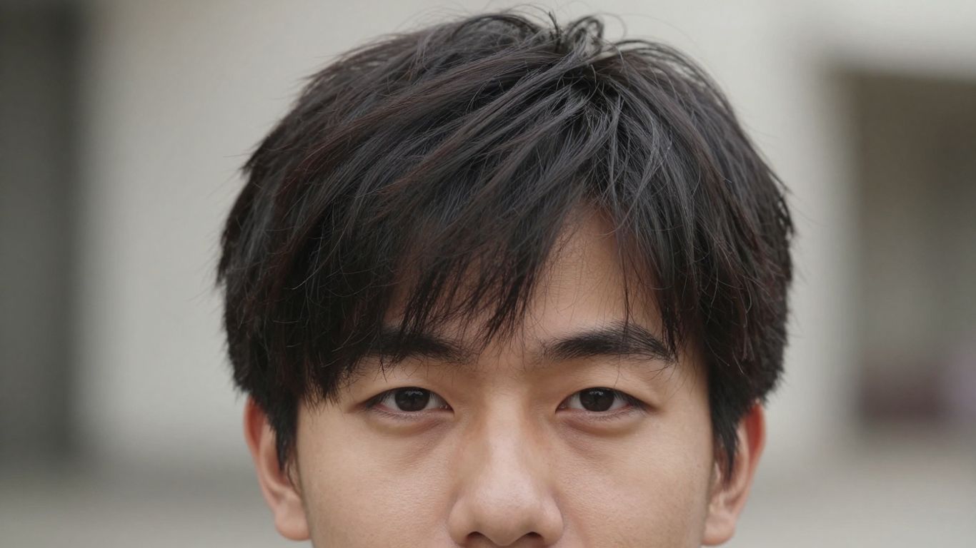 Man with healthy, thick hair, confident expression.