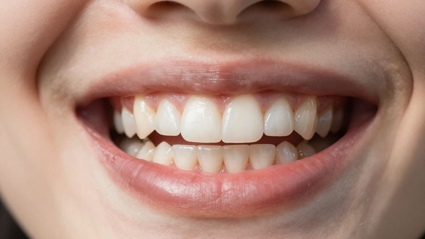 Smiling mouth with a dental implant