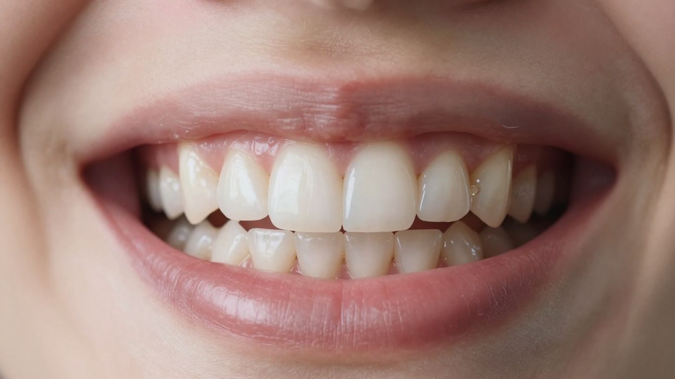 Smiling mouth with a dental implant
