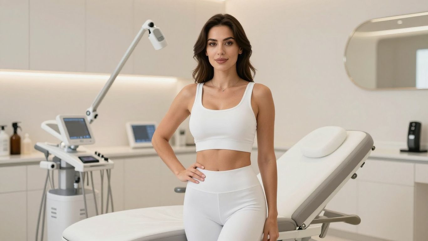 Woman in Turkish clinic with curvy silhouette