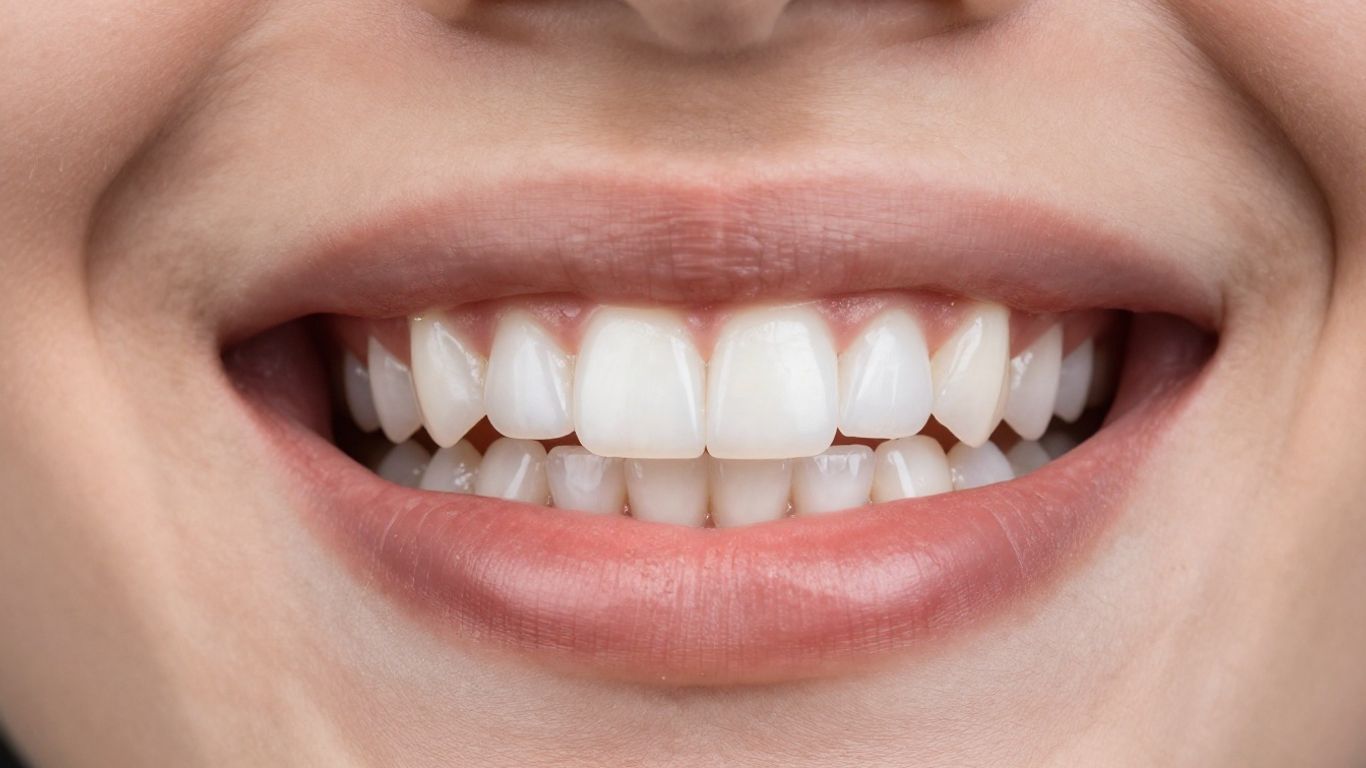 Smile with composite resin veneers