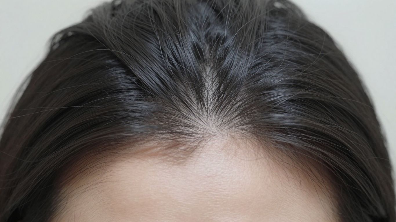 PRP hair treatment results on a scalp.