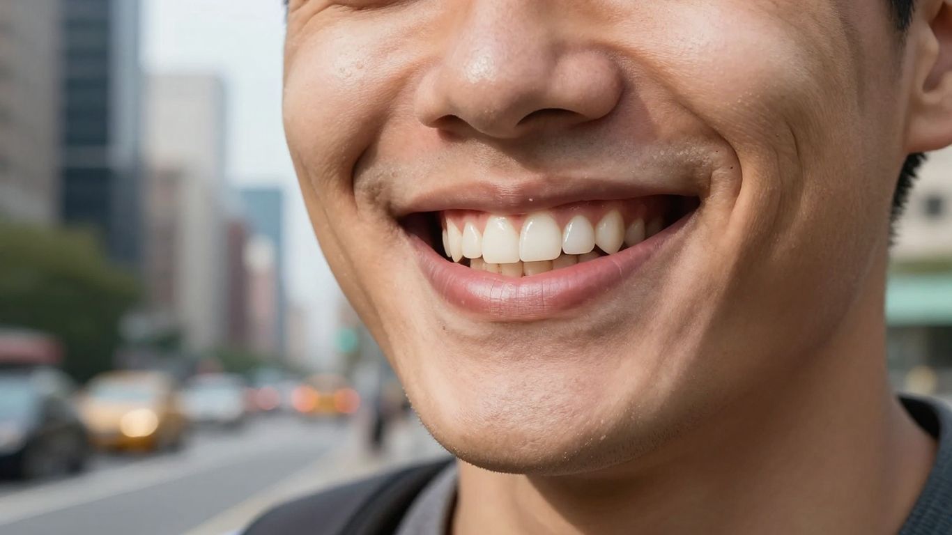 Smiling person with dental implant in NYC