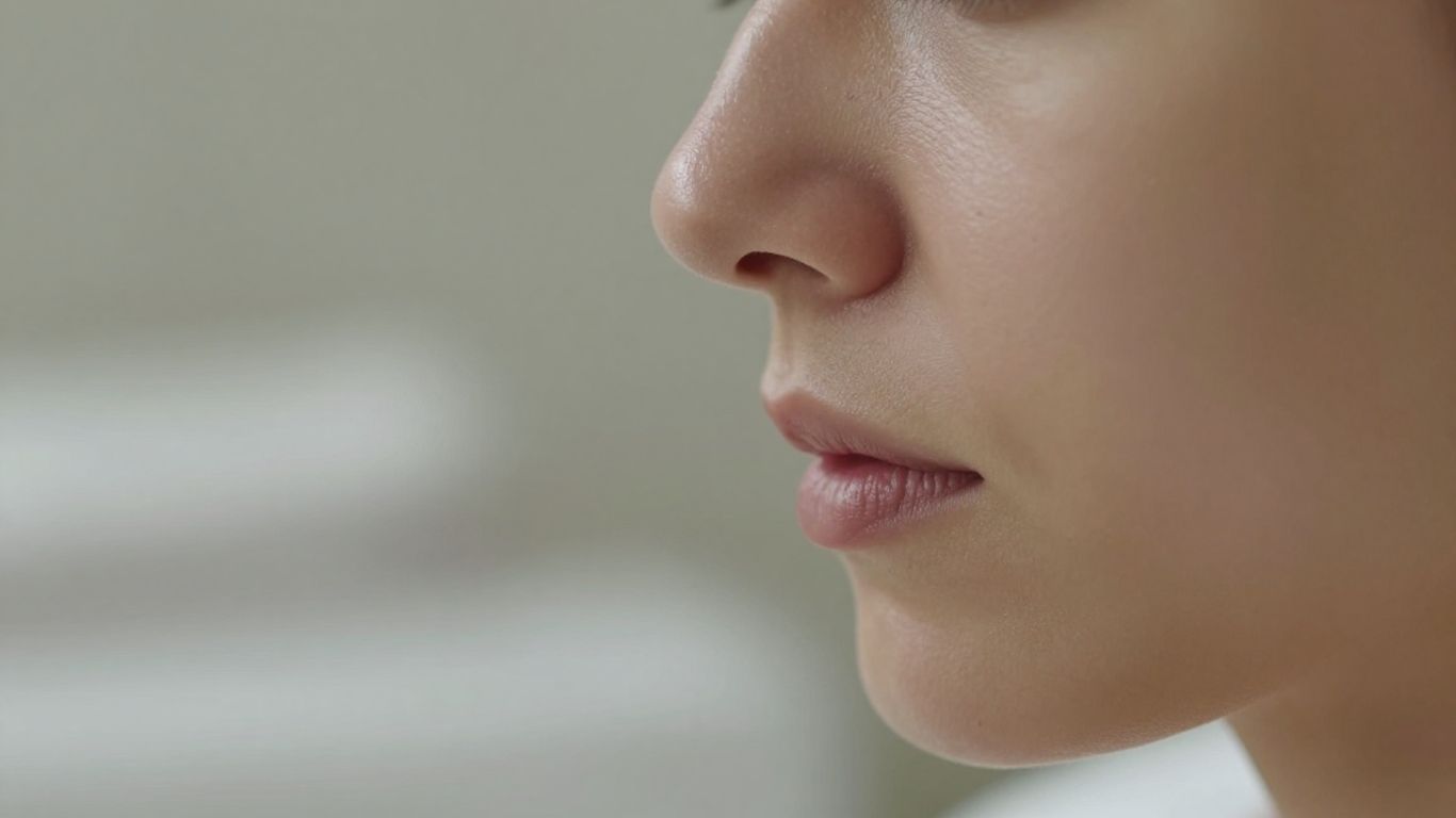 Person's refined nose profile after rhinoplasty in Thailand.