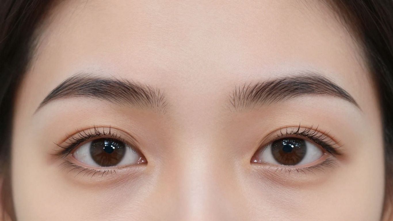 Fuller eyebrows after cosmetic enhancement