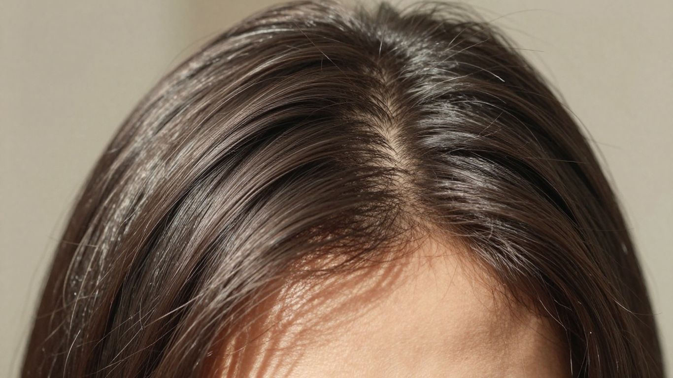 Healthy hair on a person's scalp.