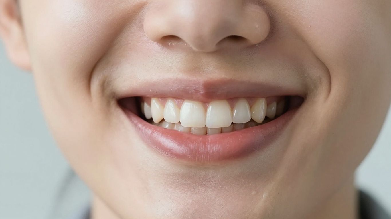 Smiling person with dental implant