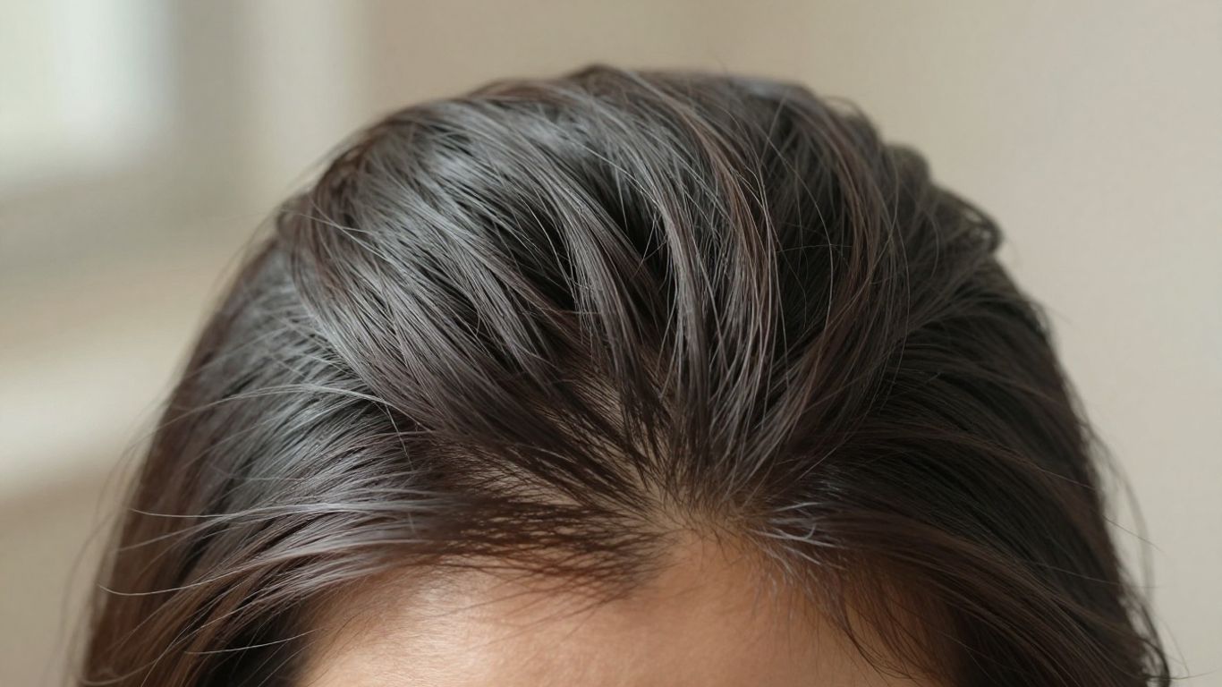 New hair growth emerging from scalp, close-up photographic view.