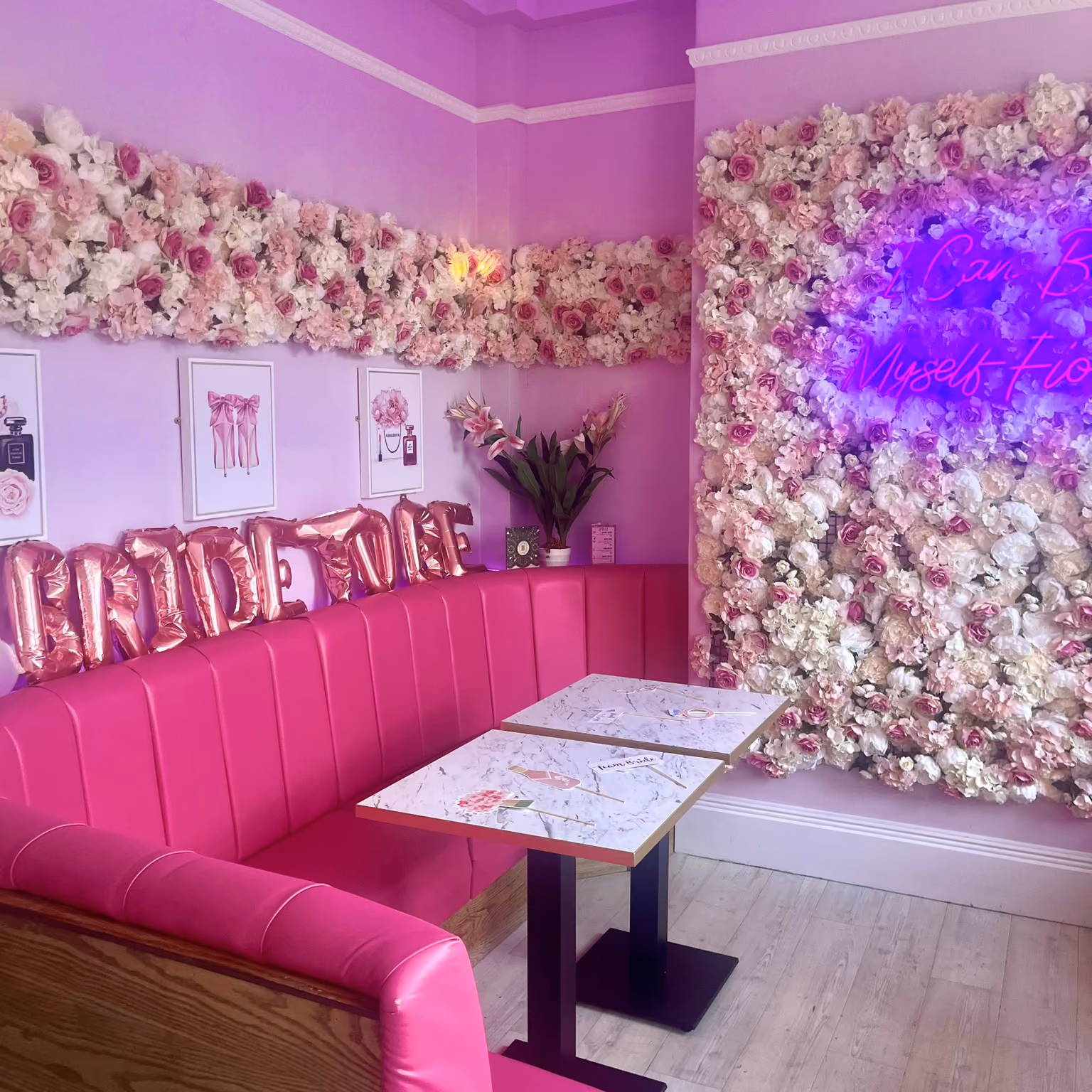 Flower Room at Mr Cambrays, decorated with botanical florals